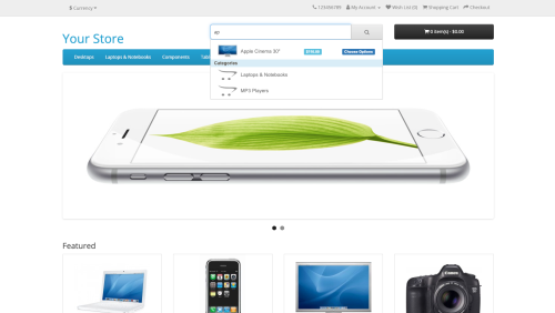 Search Autocomplete for OpenCart