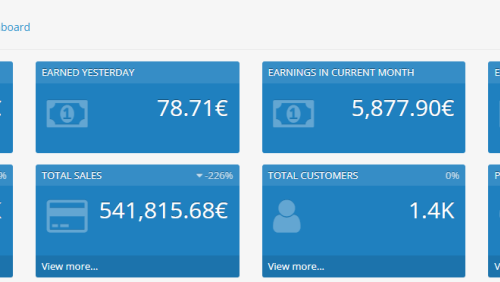 Расширенные информеры в административной панели OpenCart